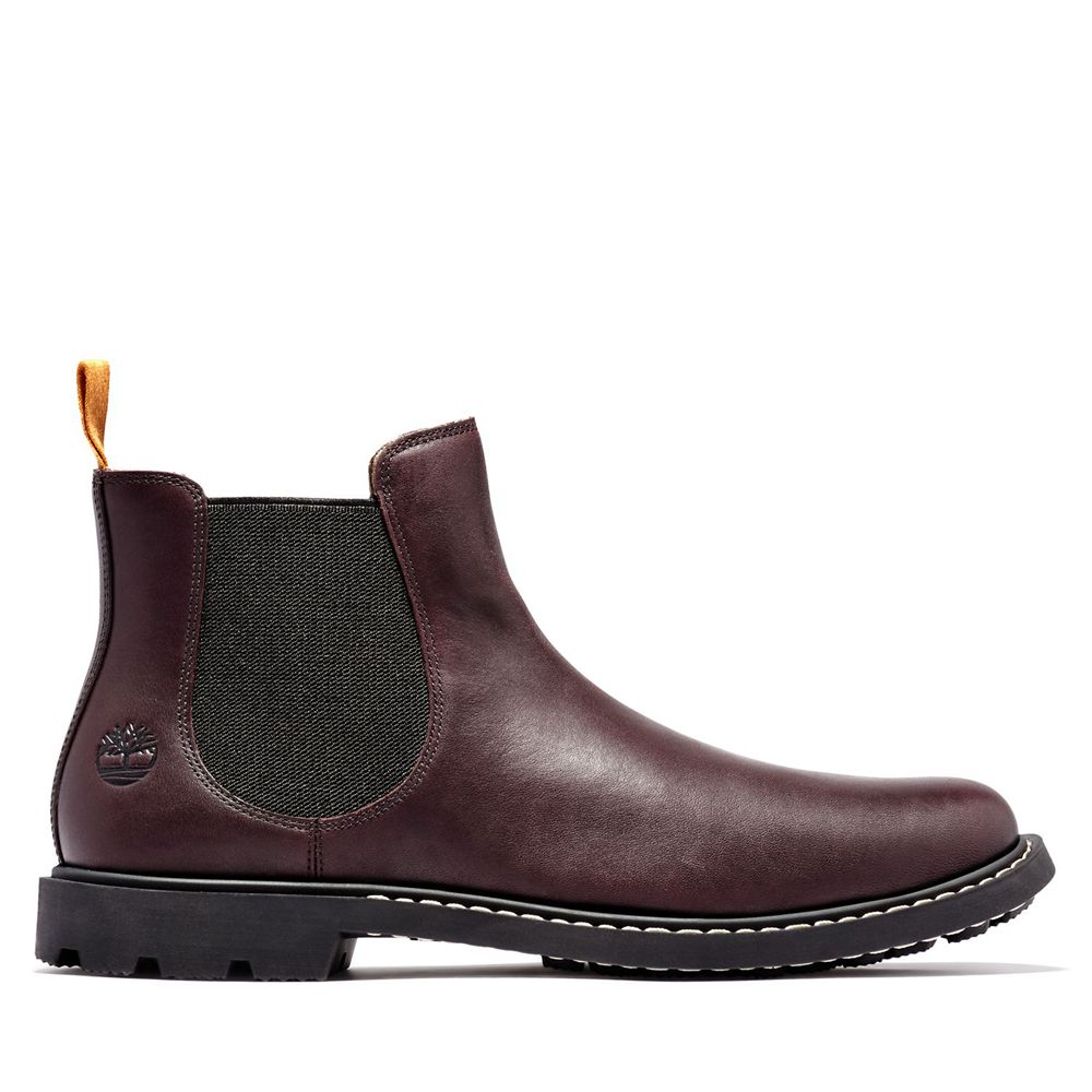 Timberland Mens Chelsea Boots Belanger EK+ Leather - Burgundy - India ML3849106